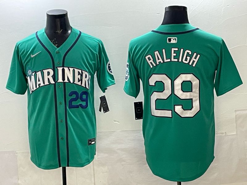 Men Seattle Mariners #29 Raleigh Green Game Nike MLB 2025 Jersey 005->seattle mariners->MLB Jersey